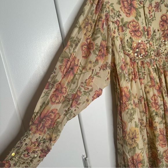 NWT Free People Bali Golden Sun Printed Mini Dress Size Small - Picture 7 of 11